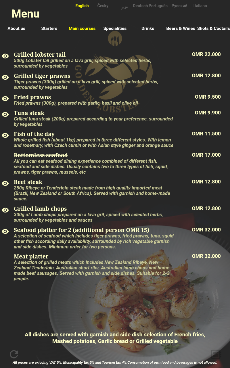 Main courses